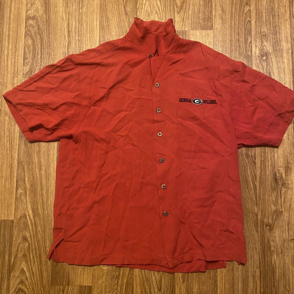 Vintage Georgia‎ Bulldogs Shirt Men Small Red Button Up Cadre Apparel
